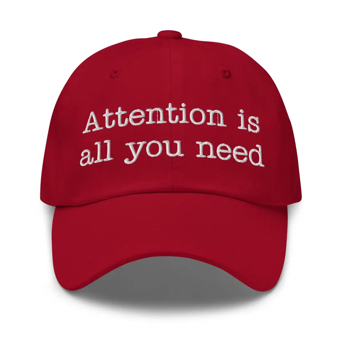 Attention is All You Need Typewriter Cap - Cranberry