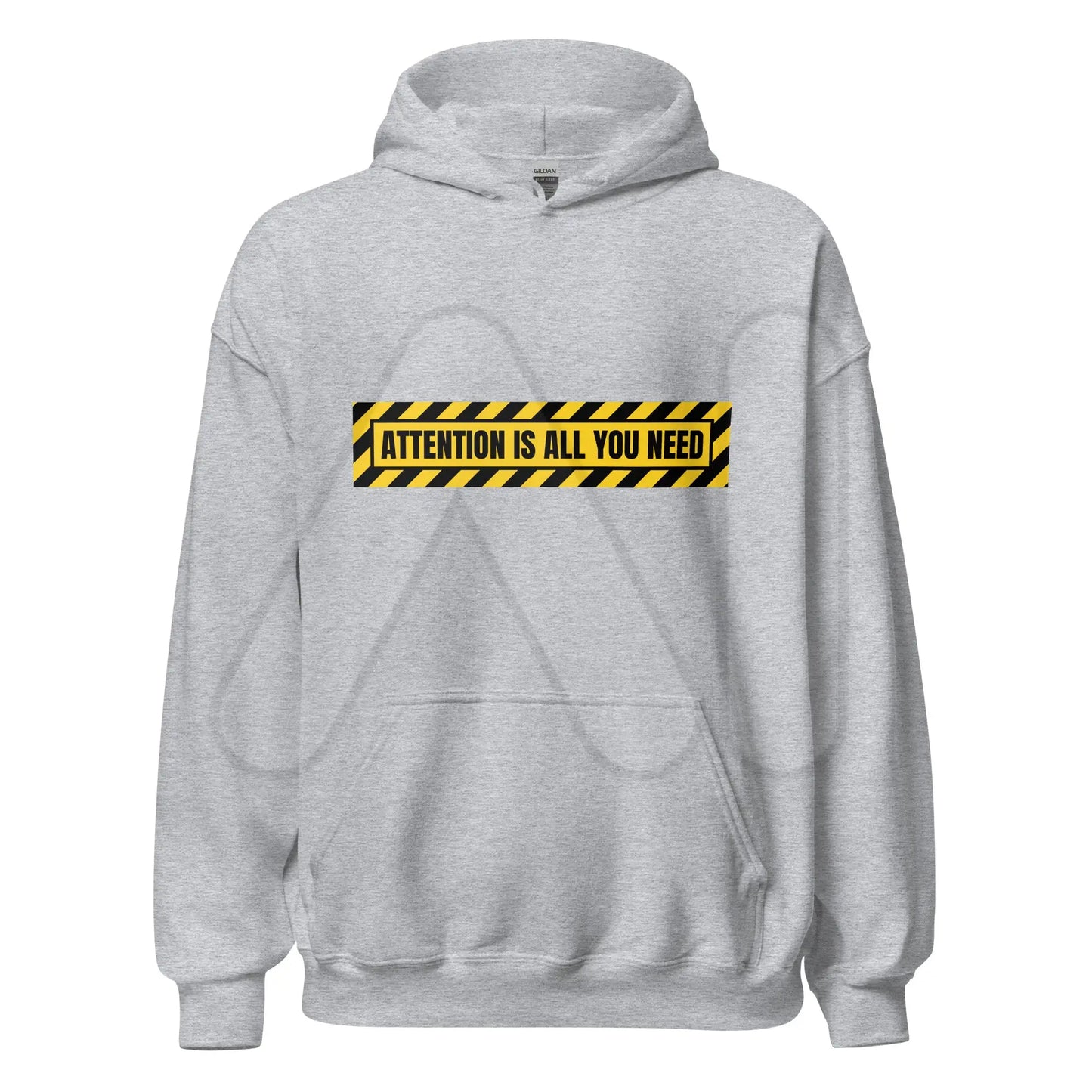 ATTENTION IS ALL YOU NEED Warning Hoodie (unisex) - Sport Grey / M