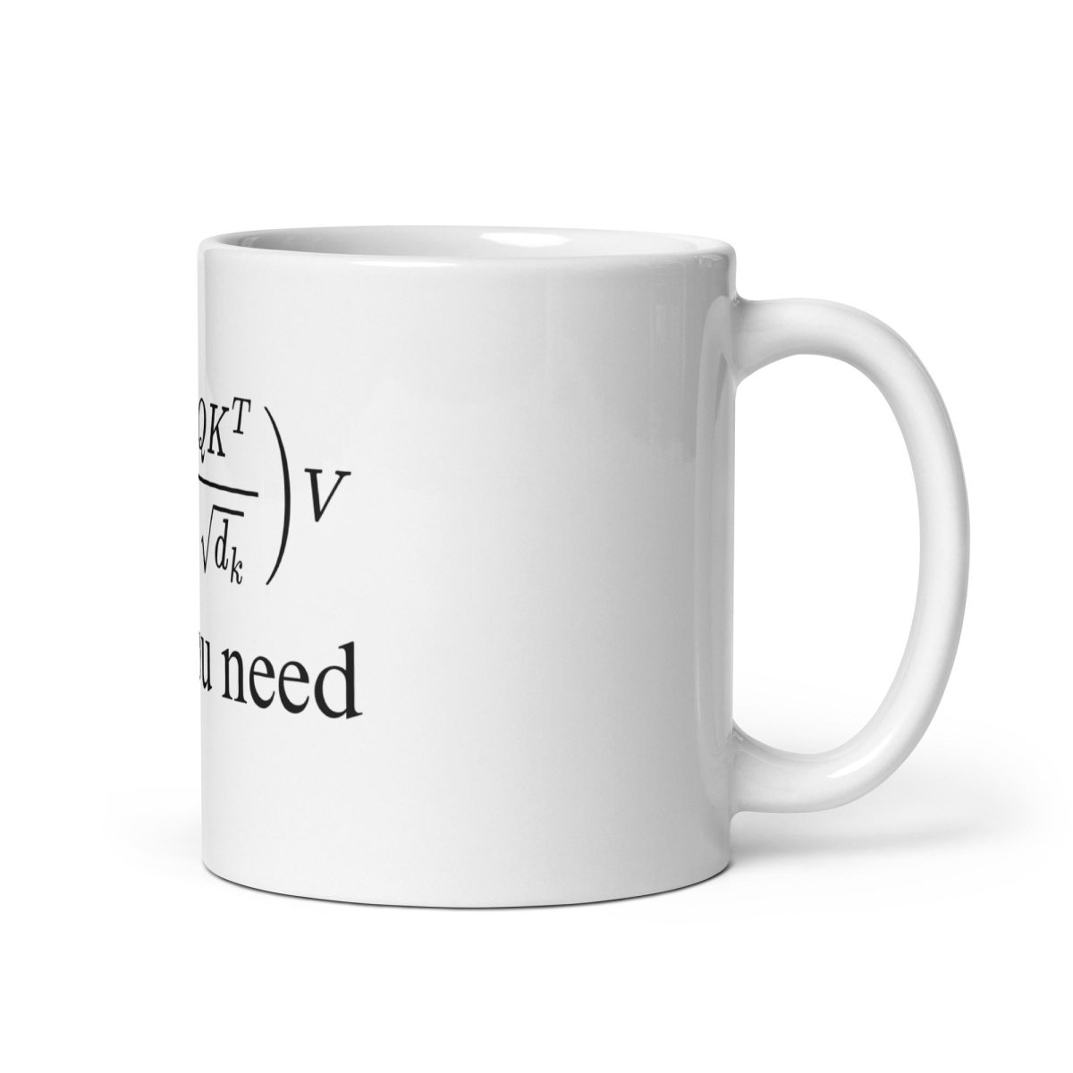 Attention is All You Need White Glossy Mug - 11 oz - AI Store