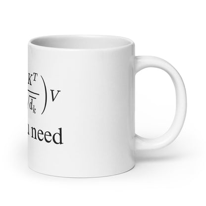 Attention is All You Need White Glossy Mug - 20 oz - AI Store