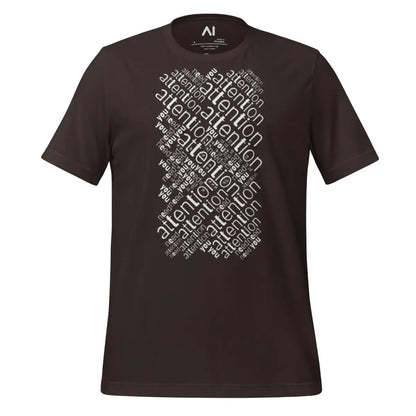 Attention is All You Need Word Cloud T-Shirt (unisex) - Brown / M