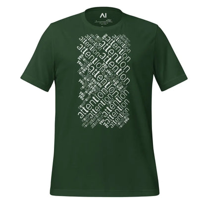 Attention is All You Need Word Cloud T-Shirt (unisex) - Forest / M