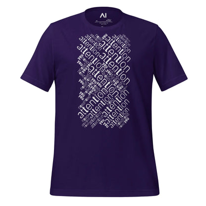 Attention is All You Need Word Cloud T-Shirt (unisex) - Team Purple / M