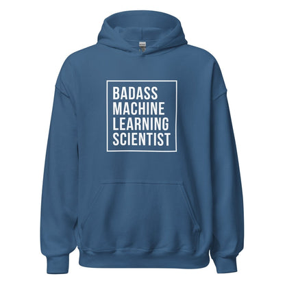 Badass Machine Learning Scientist Hoodie (unisex) - Indigo Blue - AI Store