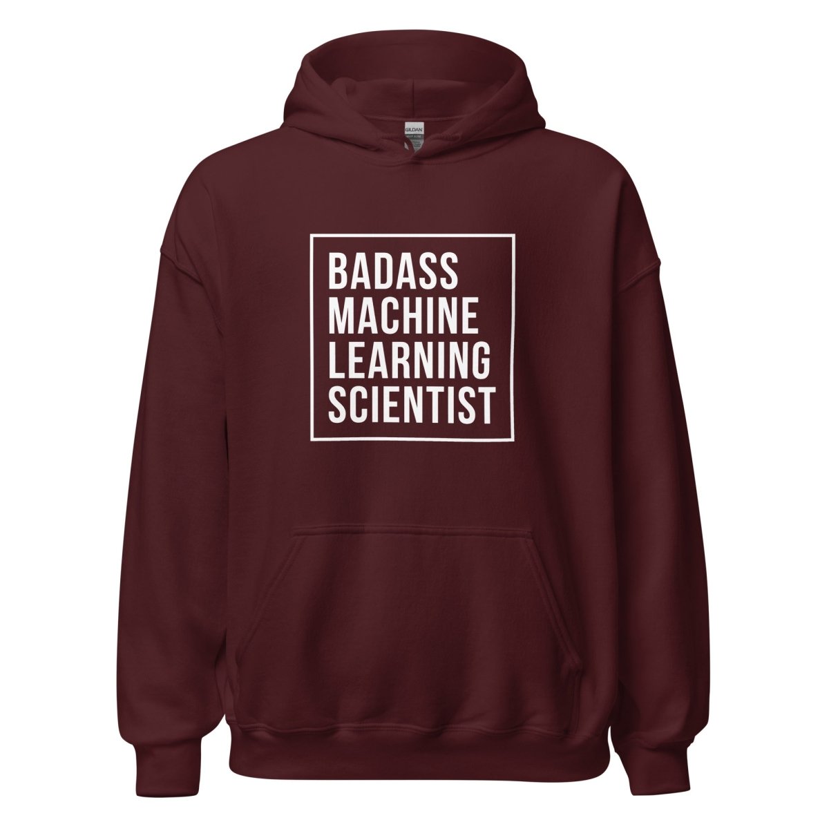 Badass Machine Learning Scientist Hoodie (unisex) - Maroon - AI Store