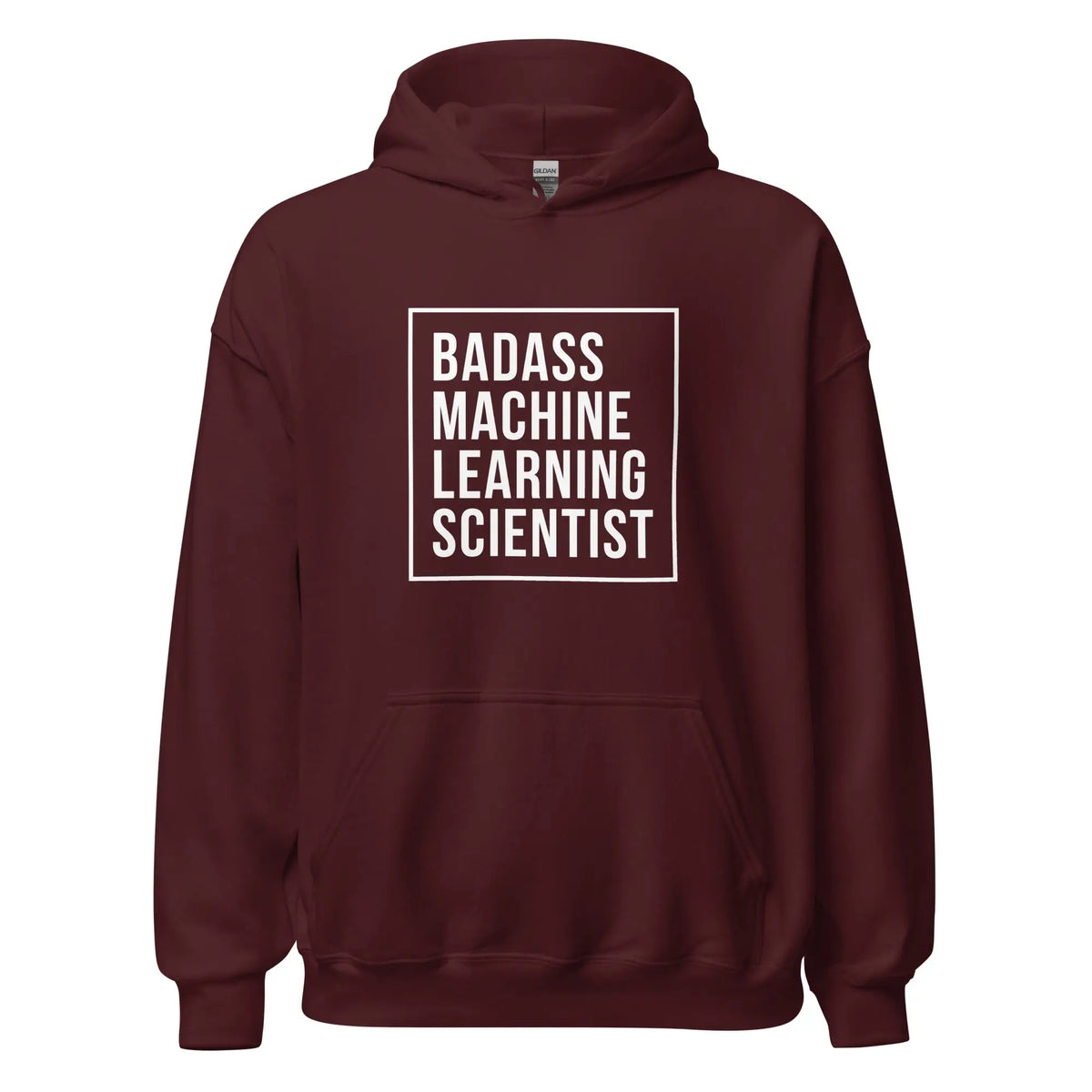 Badass Machine Learning Scientist Hoodie (unisex) - Maroon / M