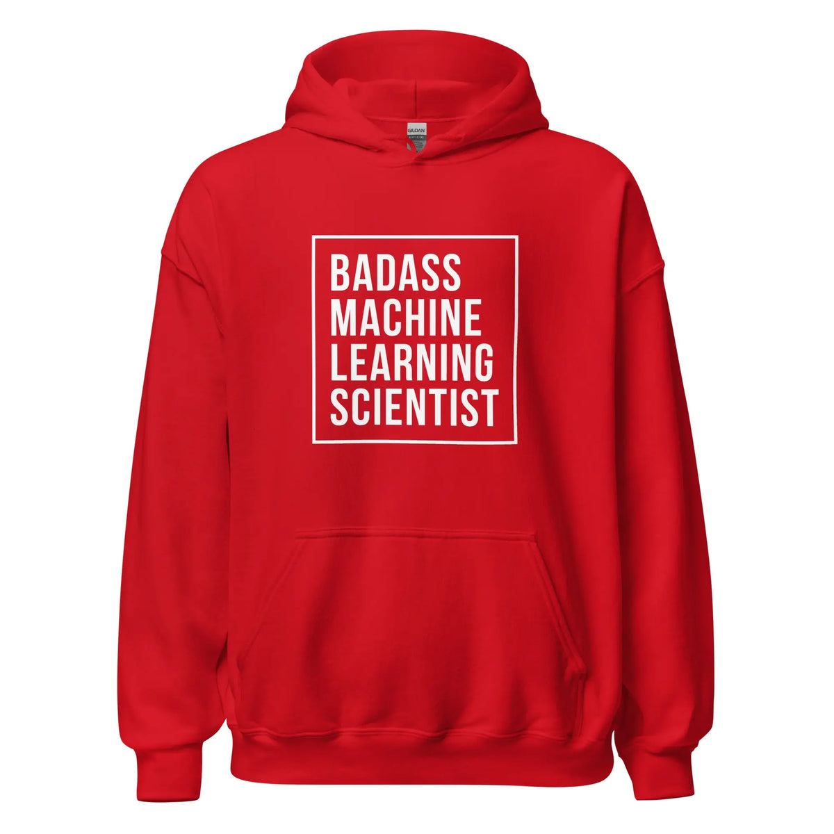 Badass Machine Learning Scientist Hoodie (unisex) - Red / M