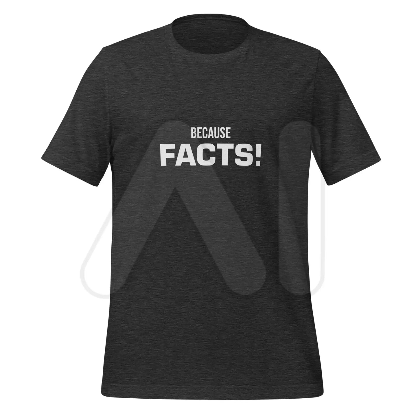 BECAUSE FACTS! T-Shirt (unisex) - Dark Grey Heather / M