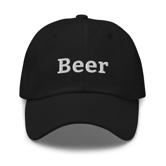 Beer Embroidered Cap - Black - AI Store