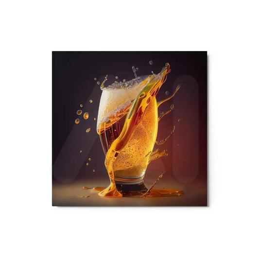 The Beer Metal Print 12″×12″.