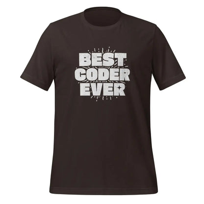 BEST CODER EVER T-Shirt (unisex) - Brown / M