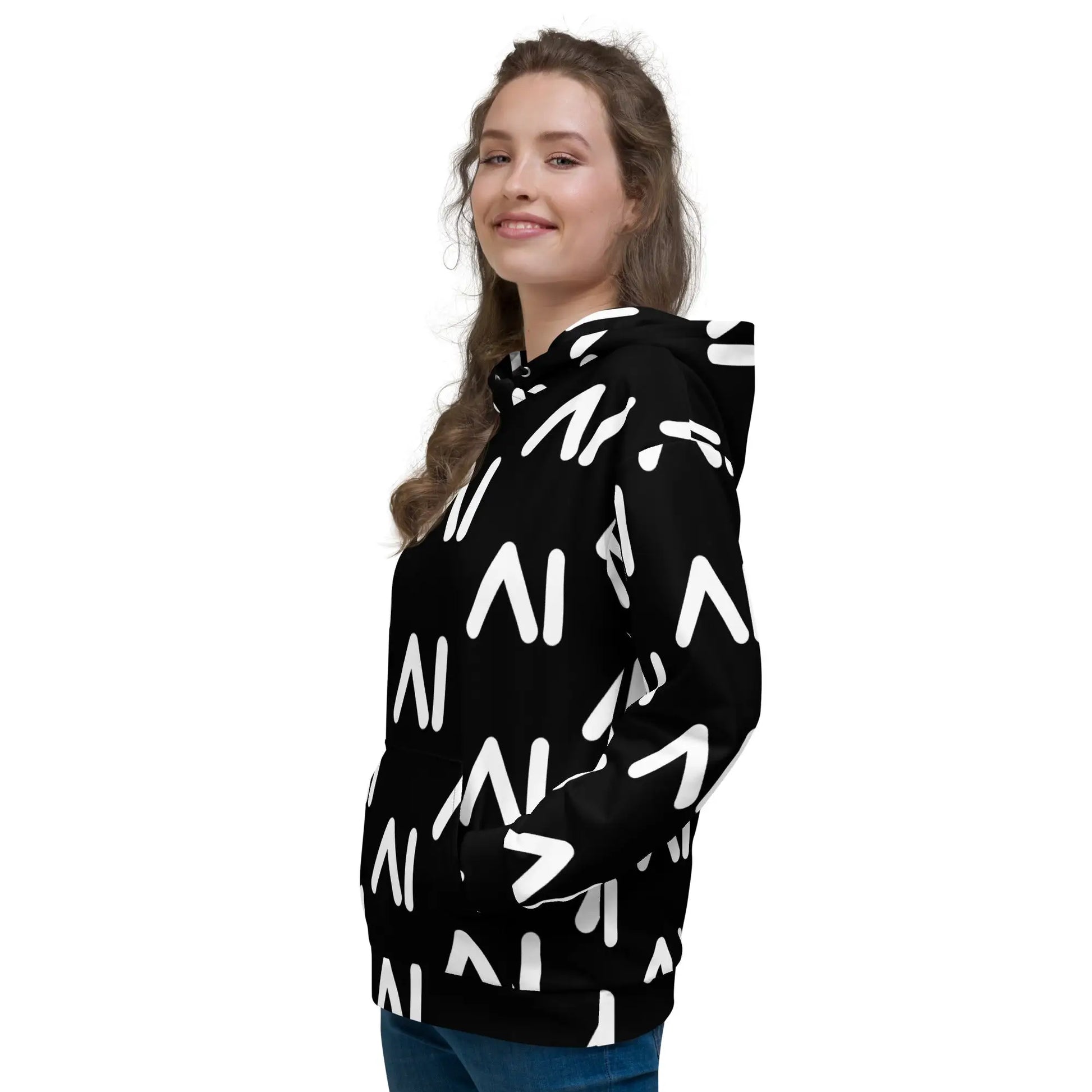 Black AI Logo Hoodie (unisex)