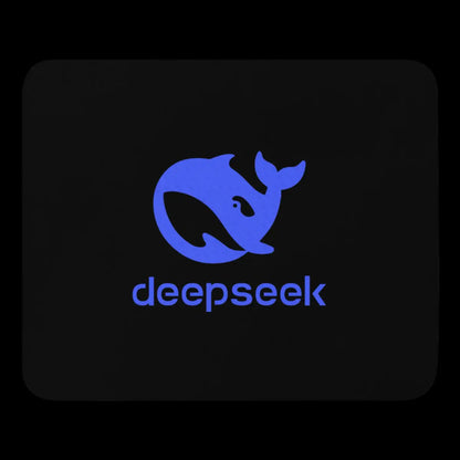 Black DeepSeek Stacked Logo Mouse Pad