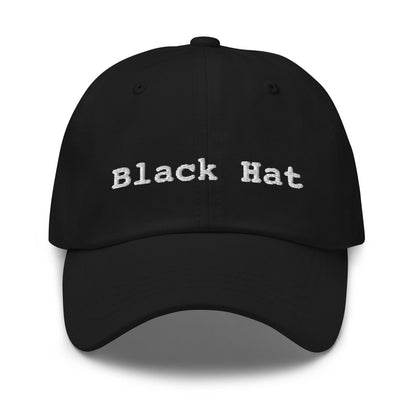 Black Hat Embroidered Cap - Black - AI Store