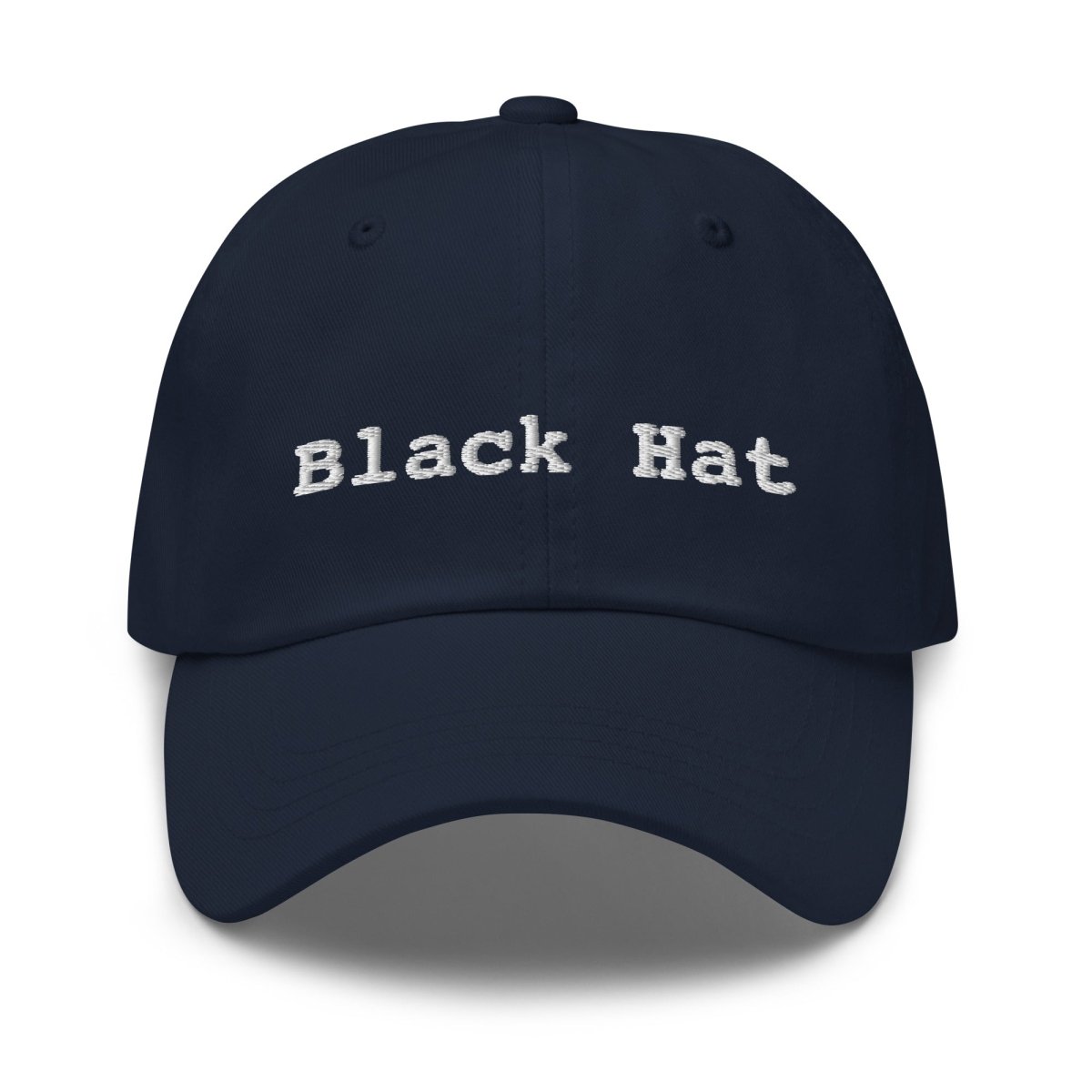Black Hat Embroidered Cap - Navy - AI Store
