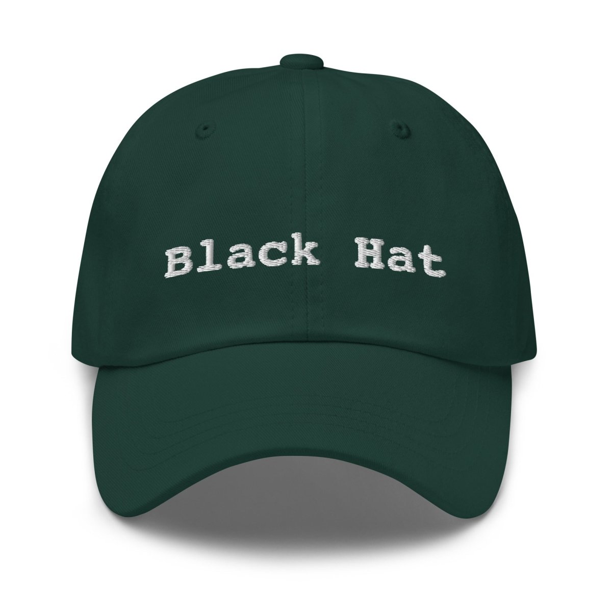 Black Hat Embroidered Cap - Spruce - AI Store