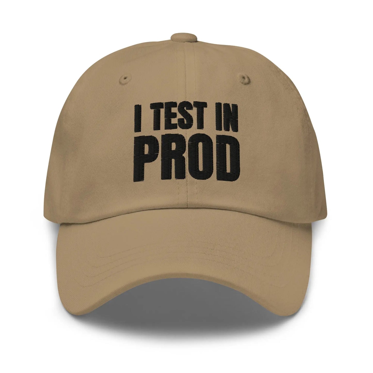 Black I Test in Prod Cap - Khaki