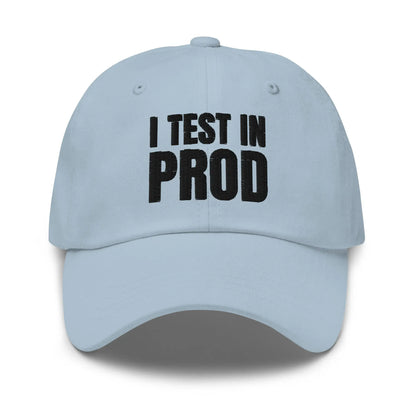 Black I Test in Prod Cap - Light Blue