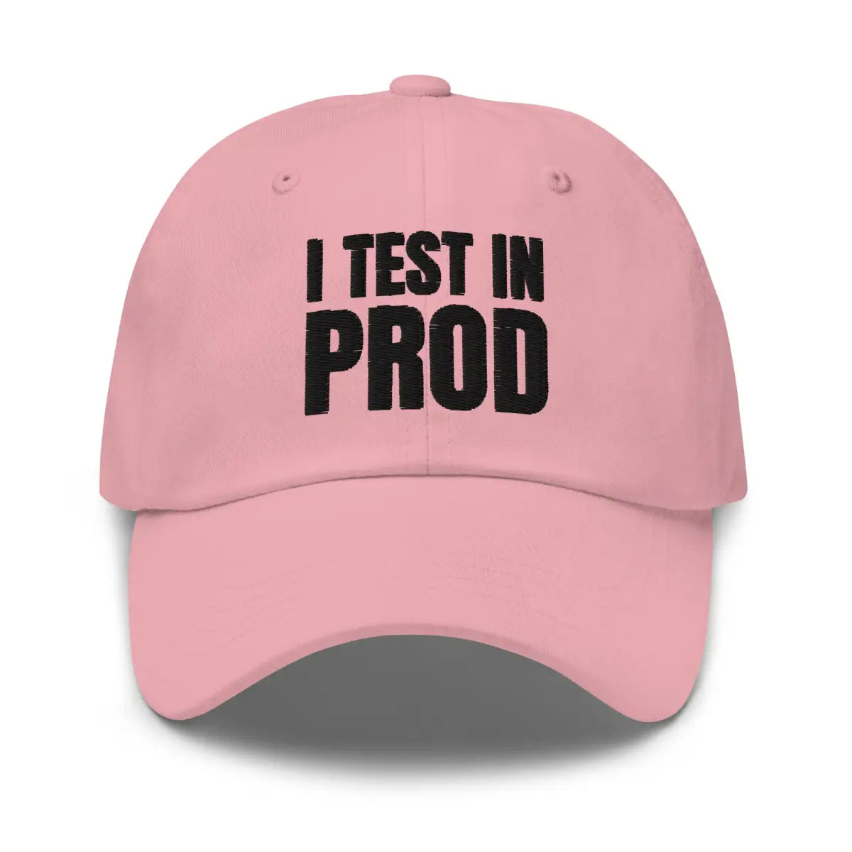 Black I Test in Prod Cap - Pink