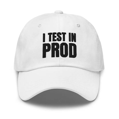 Black I Test in Prod Cap - White