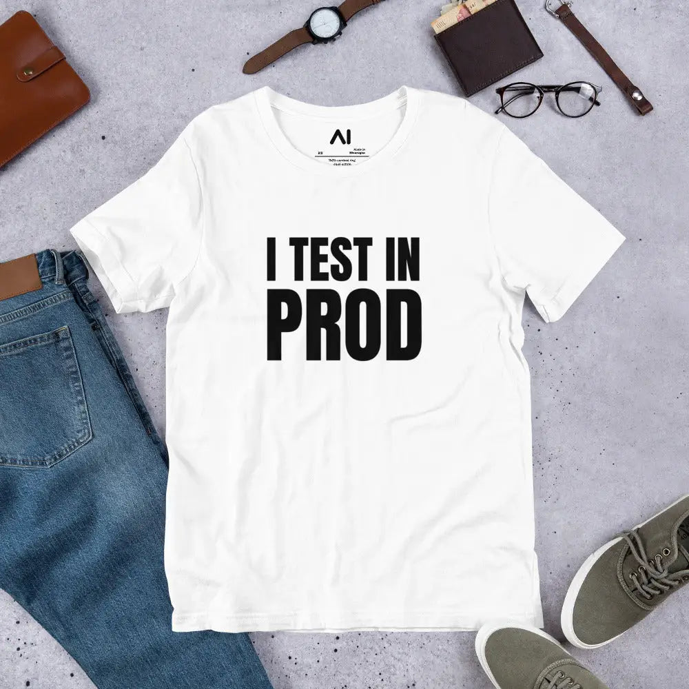 Black I Test in Prod T-Shirt (unisex)