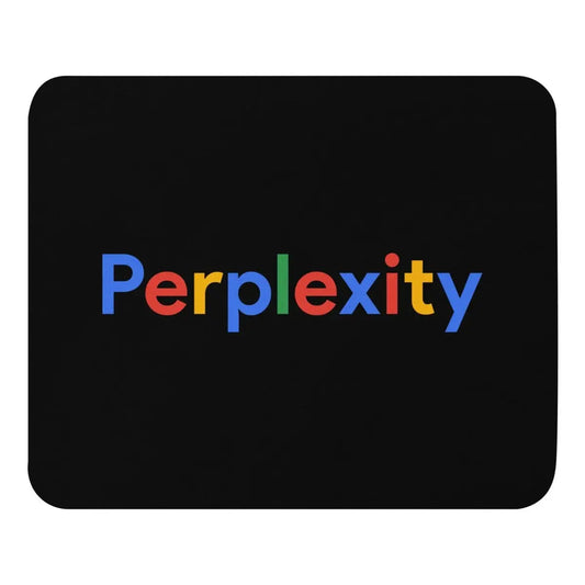 The Black Perplexity Search Logo Mouse Pad.