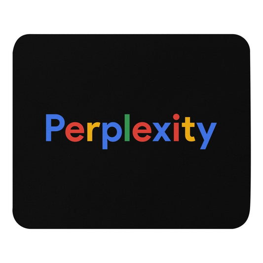 Black Perplexity Search Logo Mouse Pad - AI Store