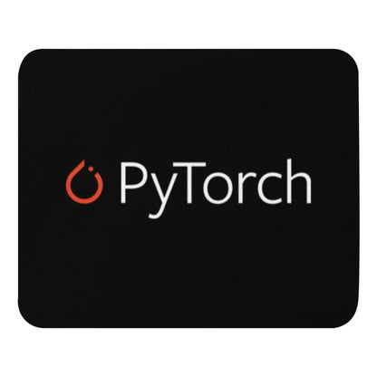 Black PyTorch Logo Mouse Pad