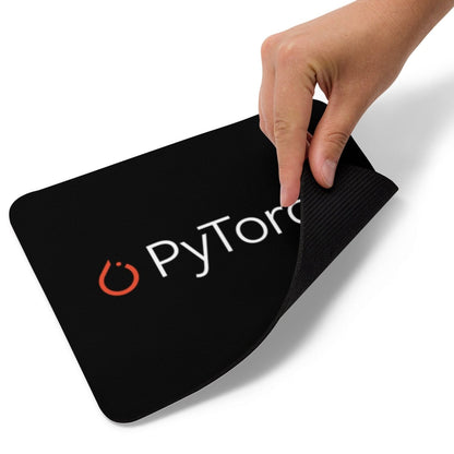 Black PyTorch Logo Mouse Pad - AI Store