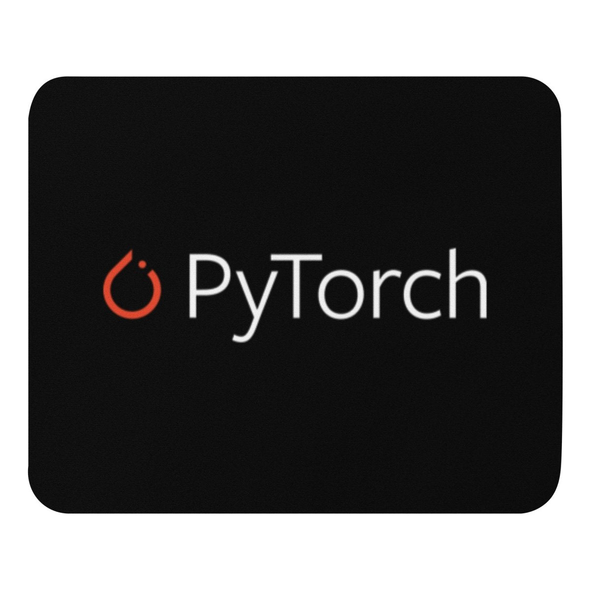 Black PyTorch Logo Mouse Pad - AI Store