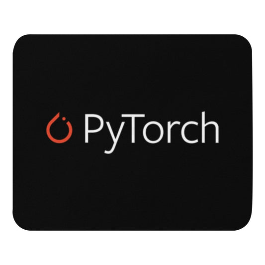 Black PyTorch Logo Mouse Pad - AI Store