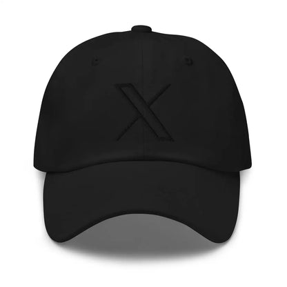 Black Twitter X Logo Cap - Black