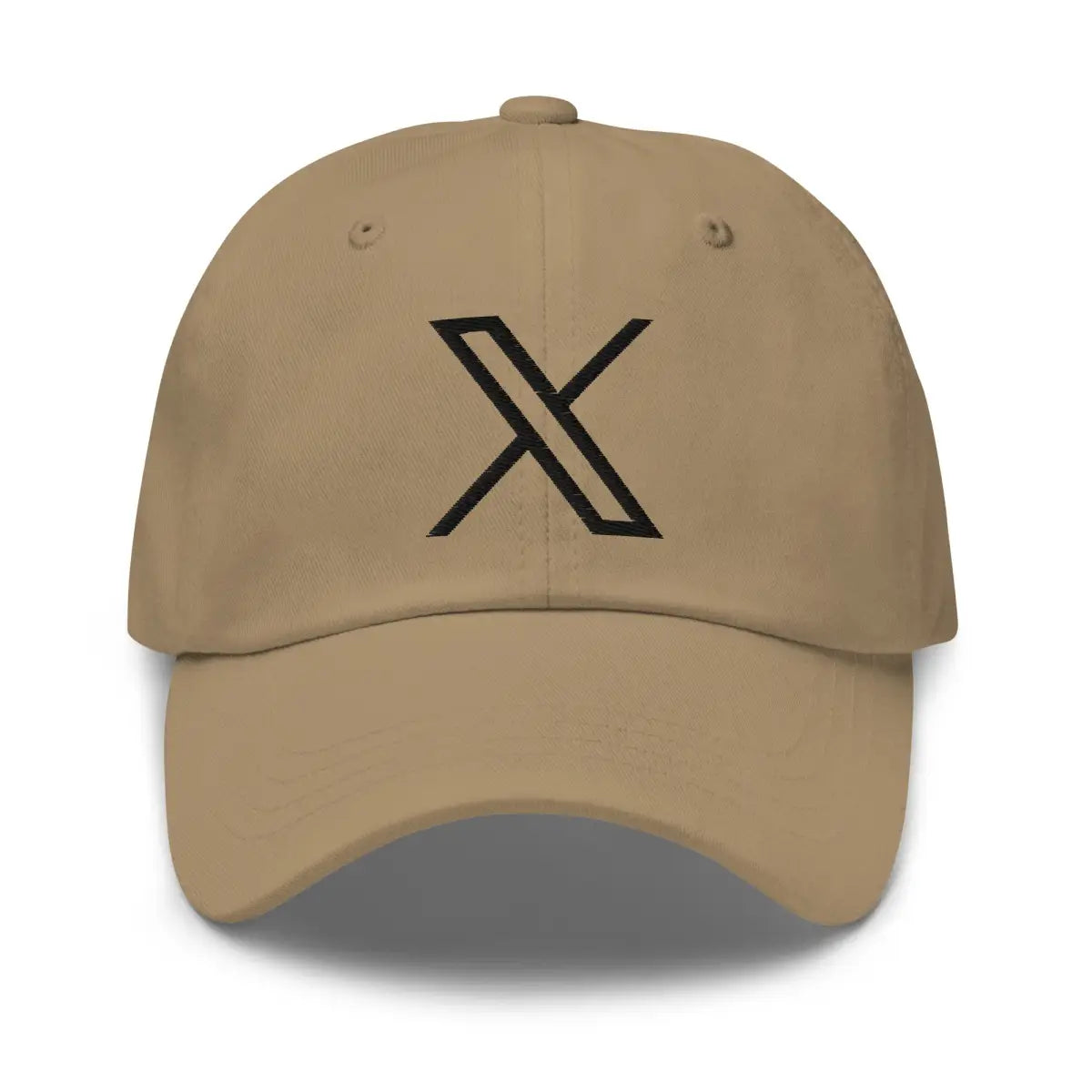 Black Twitter X Logo Cap - Khaki