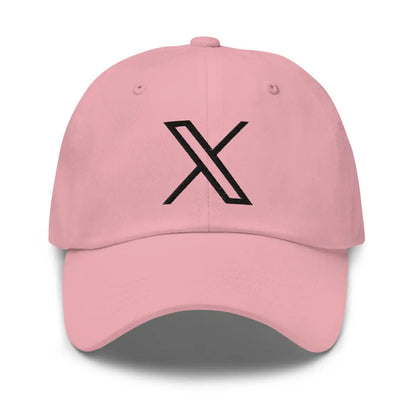 Black Twitter X Logo Cap - Pink