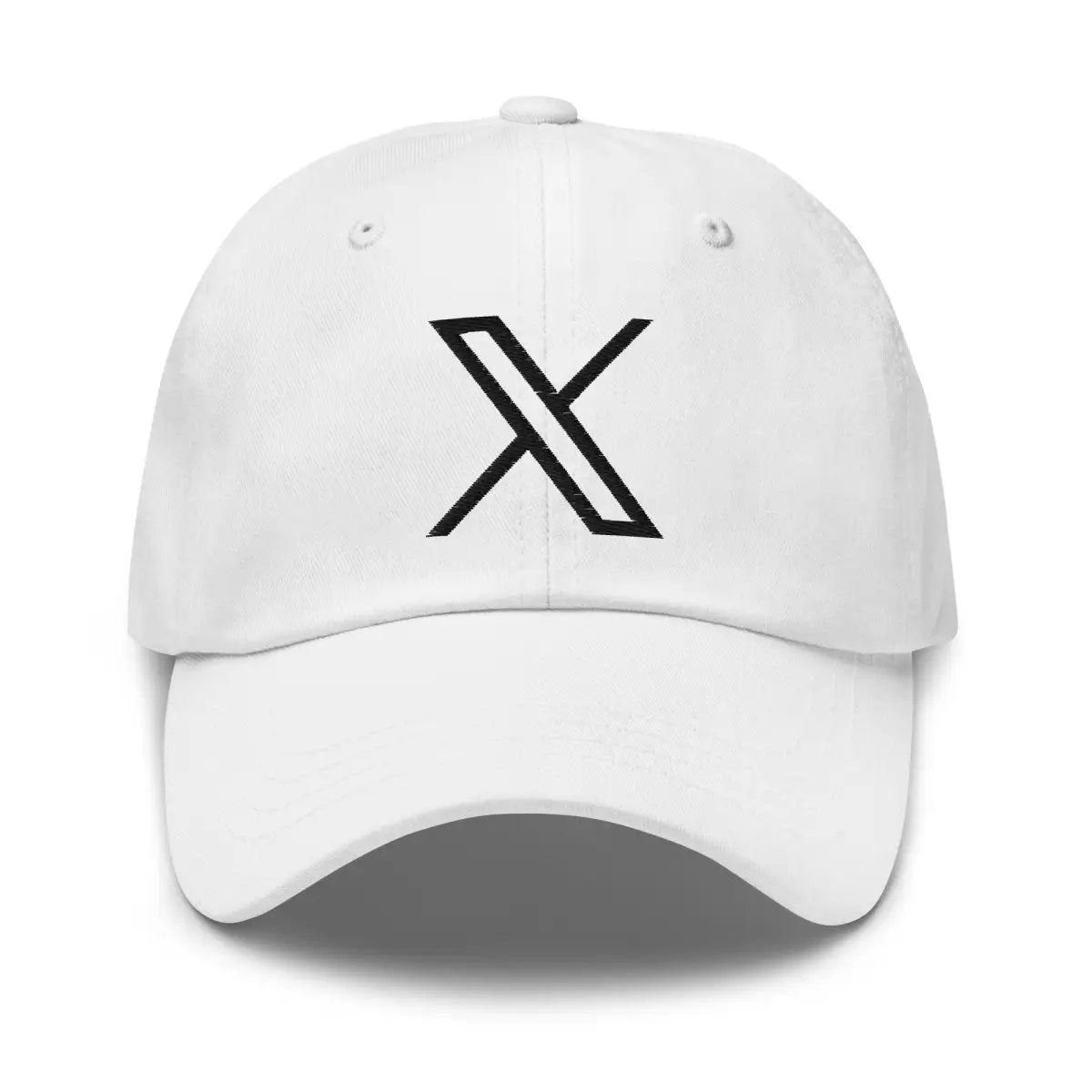 Black Twitter X Logo Cap - White