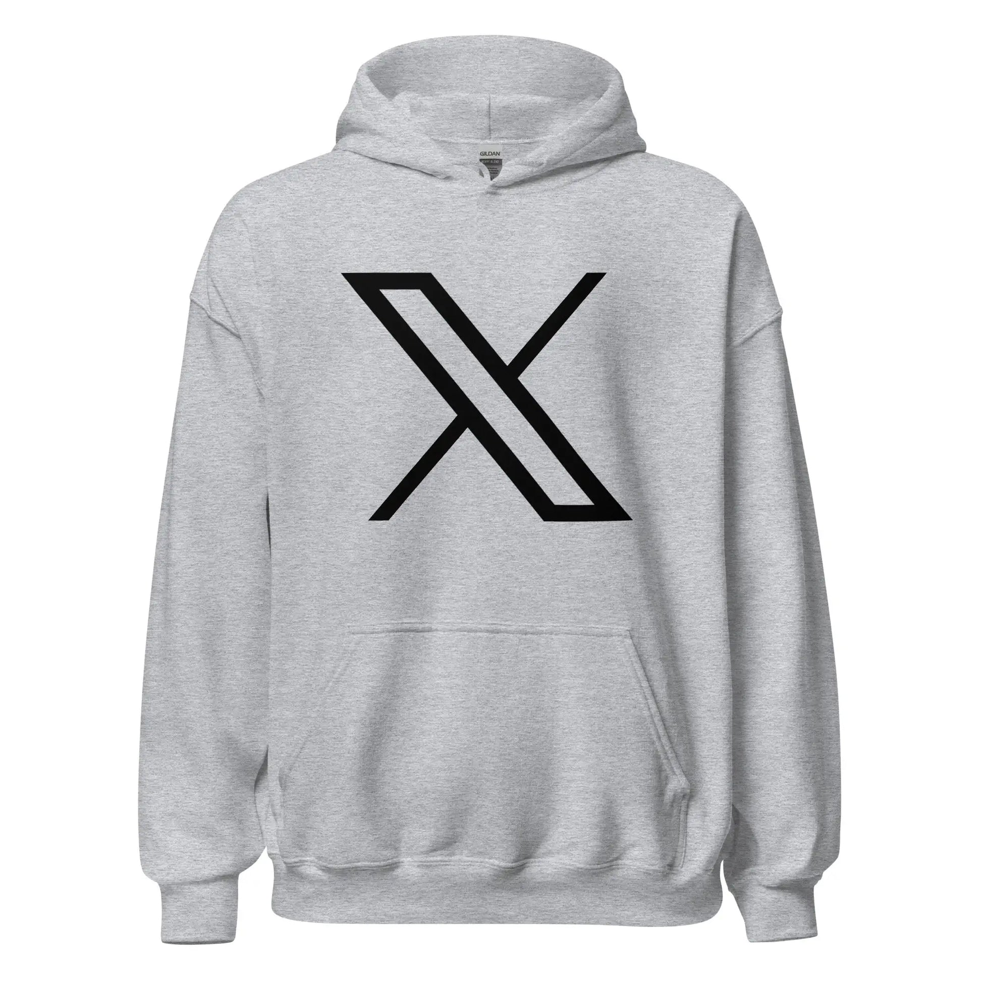 Black Twitter X Logo Hoodie (unisex) - Sport Grey / M