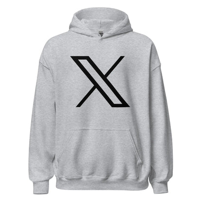 Black Twitter X Logo Hoodie (unisex) - Sport Grey / M