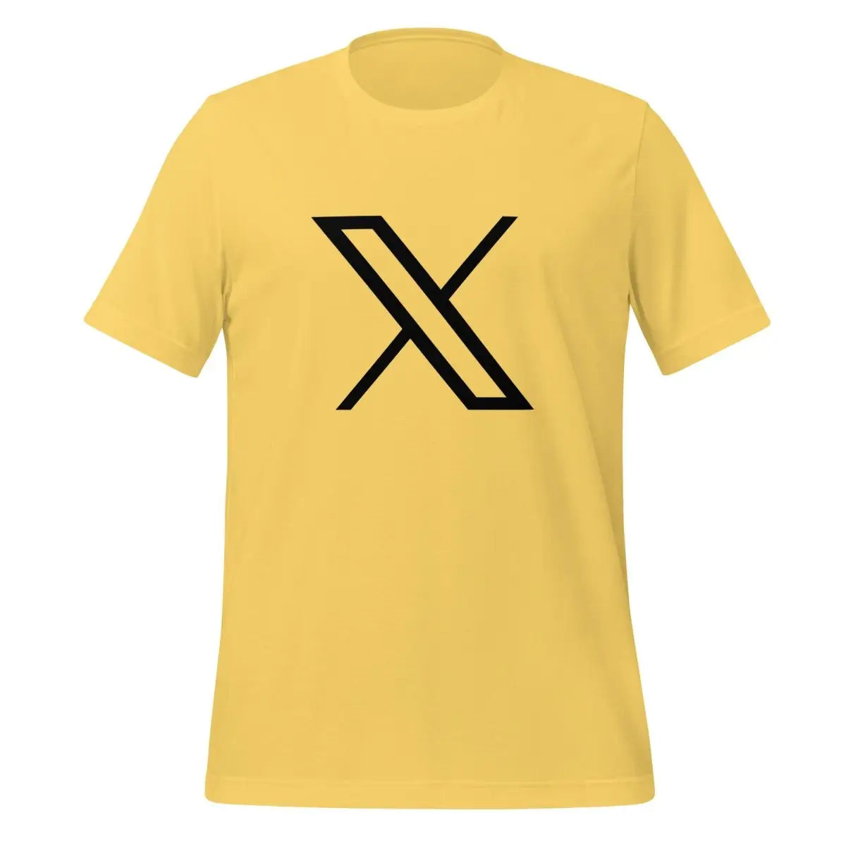 Black Twitter X Logo T-Shirt (unisex) - Yellow / M