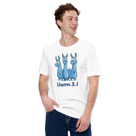 Blue Llama 3.1 Llamas T-Shirt (unisex)