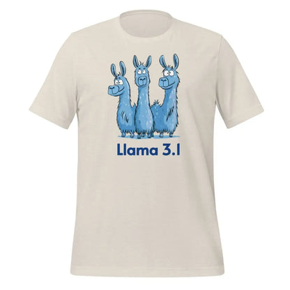 Blue Llama 3.1 Llamas T-Shirt (unisex) - Heather Dust / M