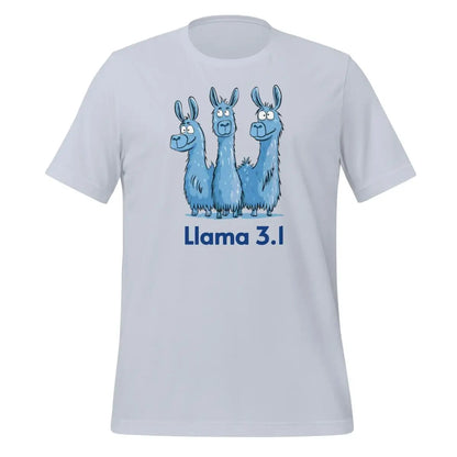 Blue Llama 3.1 Llamas T-Shirt (unisex) - Light Blue / M