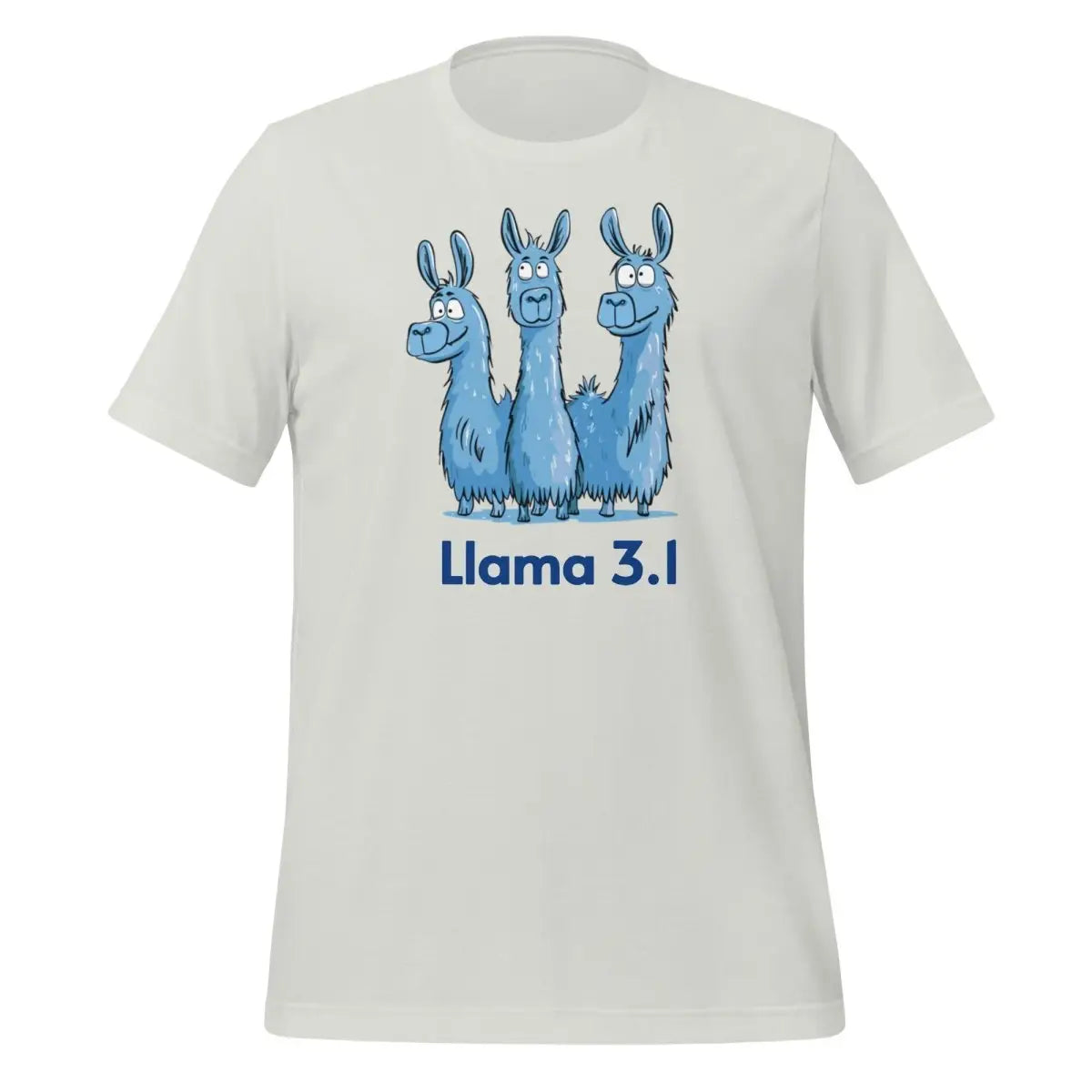 Blue Llama 3.1 Llamas T-Shirt (unisex) - Silver / M