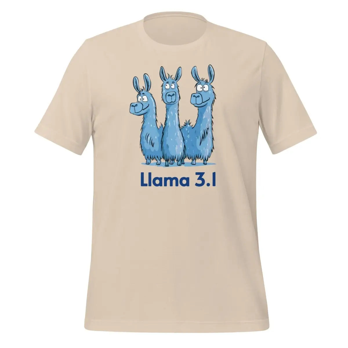 Blue Llama 3.1 Llamas T-Shirt (unisex) - Soft Cream / M