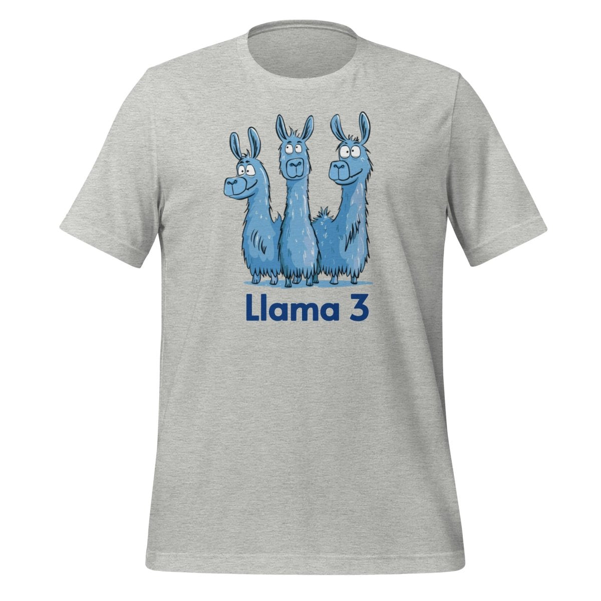 Blue Llama 3 Llamas T - Shirt (unisex) - Athletic Heather - AI Store