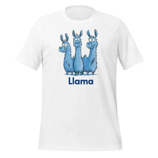 The Blue Llama Llamas T-shirt (unisex) White / m.