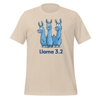 Blue Llama 3.2 Llamas T-Shirt (unisex) - Soft Cream - AI Store