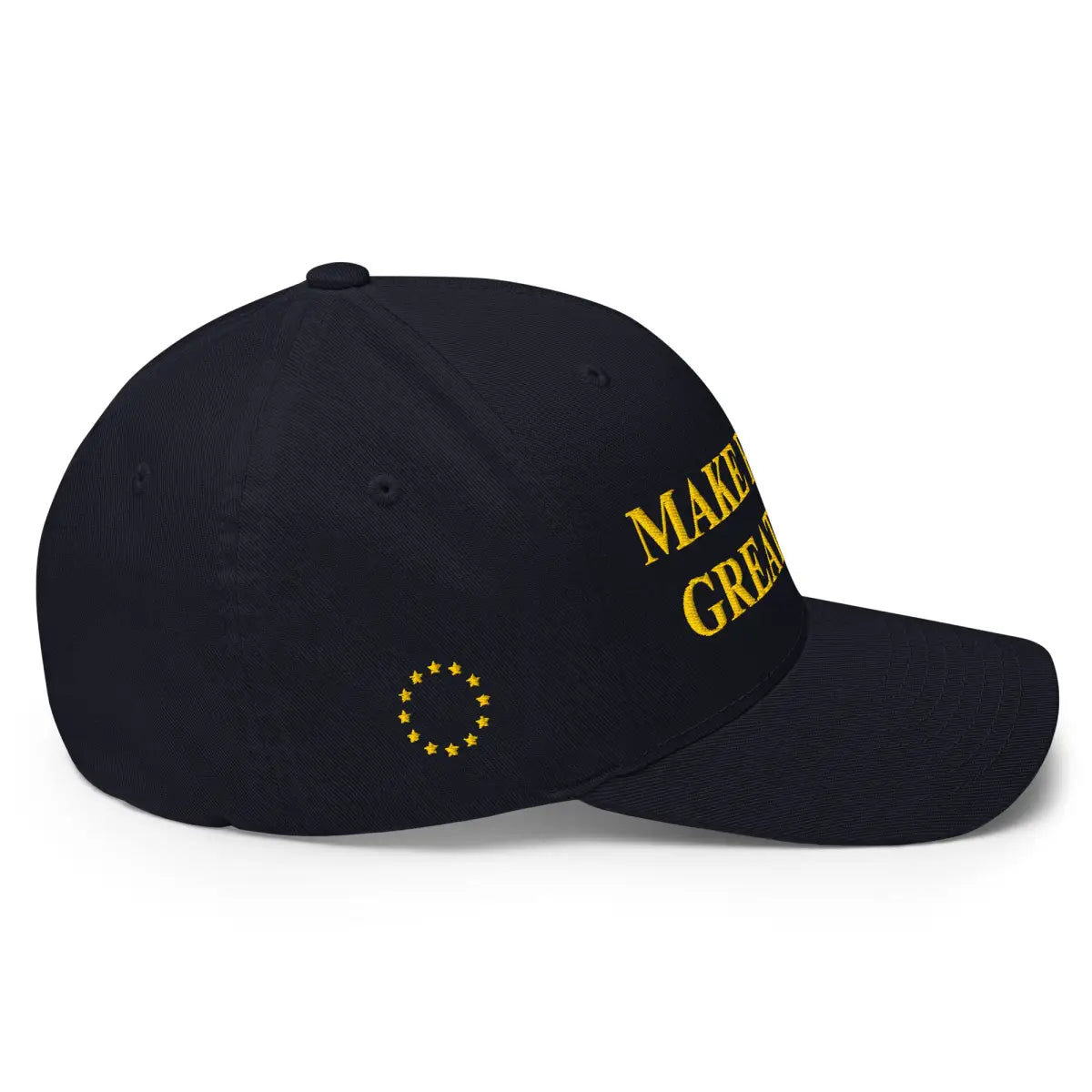 Blue MAKE EUROPE GREAT AGAIN (MEGA) Closed-Back Baseball Cap + EU Stars