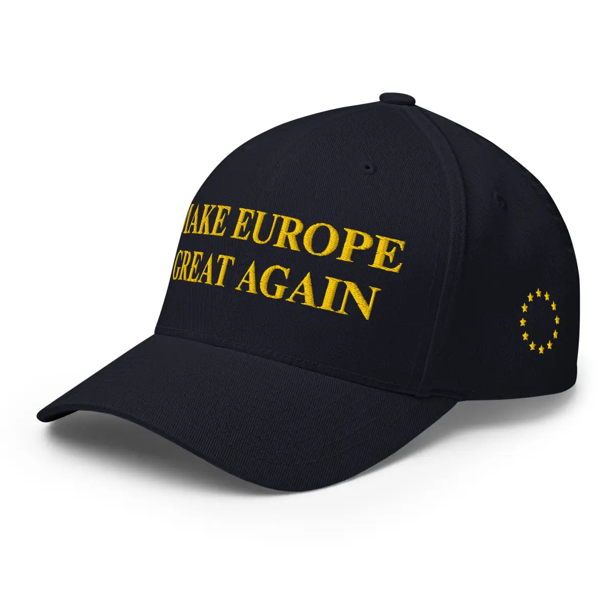 Blue MAKE EUROPE GREAT AGAIN (MEGA) Closed-Back Baseball Cap + EU Stars