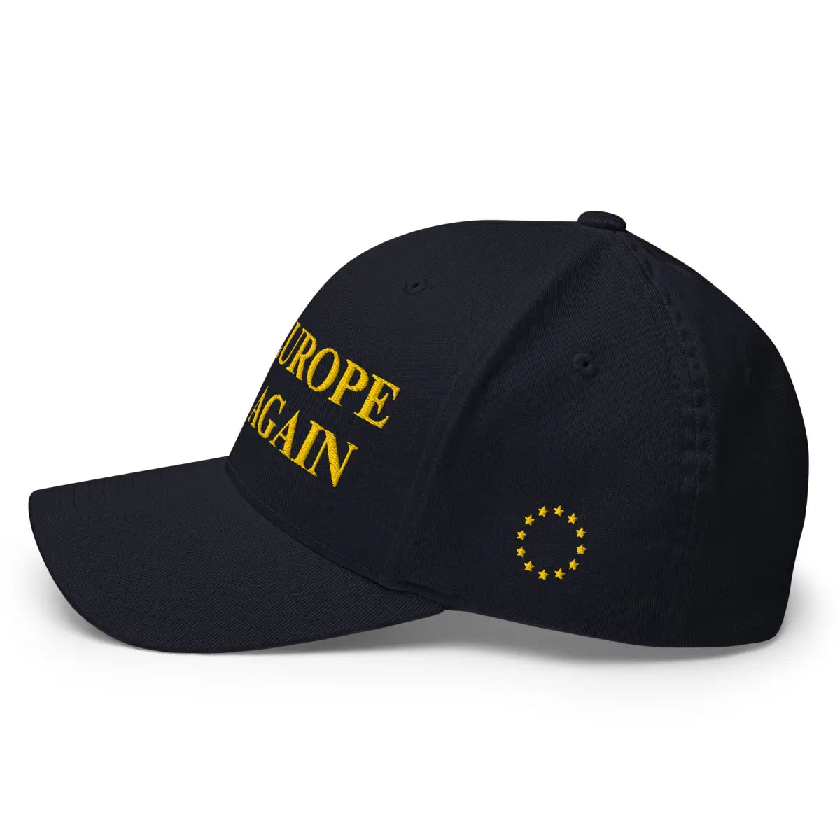 Blue MAKE EUROPE GREAT AGAIN (MEGA) Closed-Back Baseball Cap + EU Stars