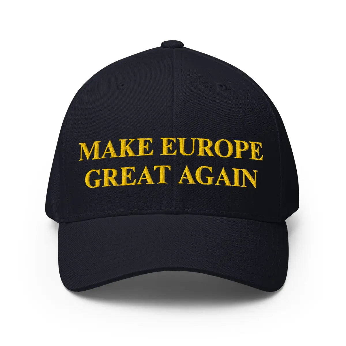 Blue MAKE EUROPE GREAT AGAIN (MEGA) Closed-Back Baseball Cap + EU Stars - Dark Navy / S/M